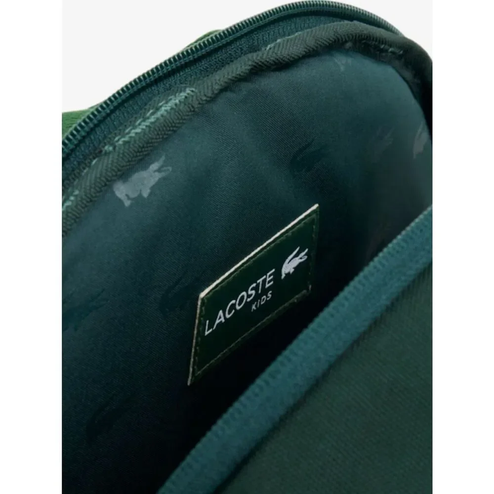 LACOSTE HUNTER GREEN SINOPLE BACKPACK PENCIL CASE Unisex 3 pocket